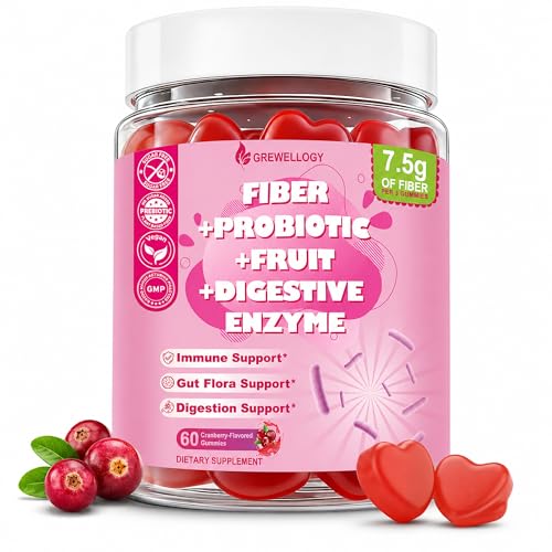 GREWELLOGY Fiber and Probiotic Gummies bottle